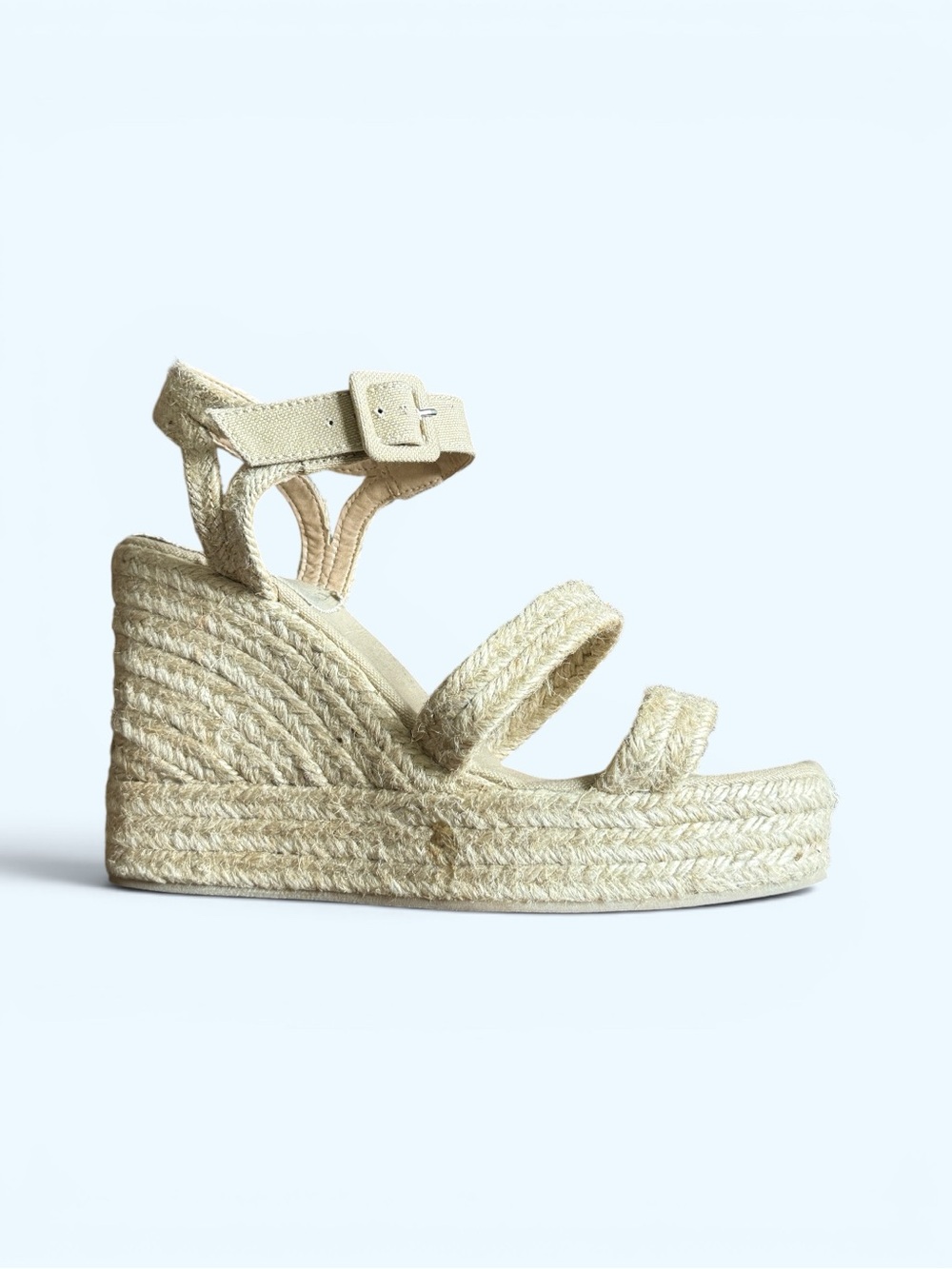 JEFFREY CAMPBELL Soffia Woven Espadrille Platform Wedge Sandals Size 40